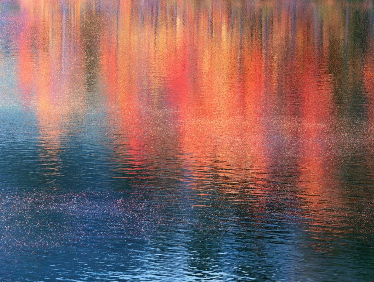 Colorful reflections on water